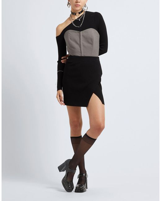 8 by YOOX Black Mini Skirt