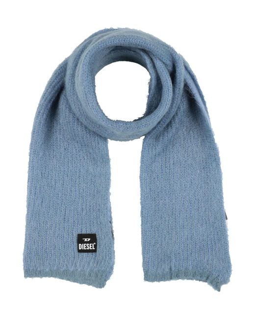 DIESEL Blue Light Scarf Mohair Wool, Nylon, Wool for men