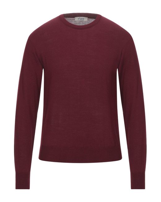 SIGNS Purple Sweater for men