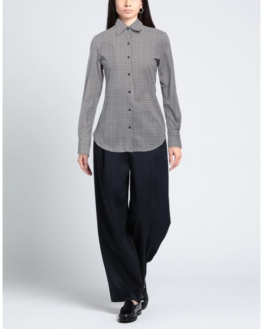 Xacus Gray Houndstooth Stretch Shirt