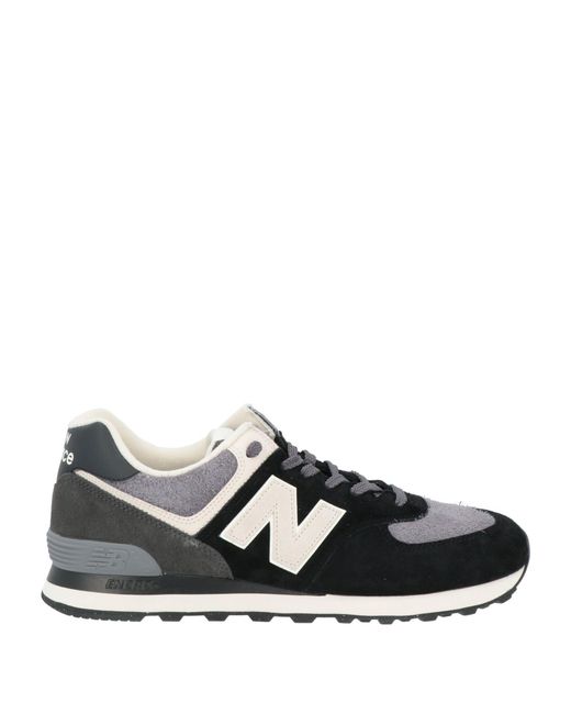 New Balance Black 574 Sneakers Leather for men