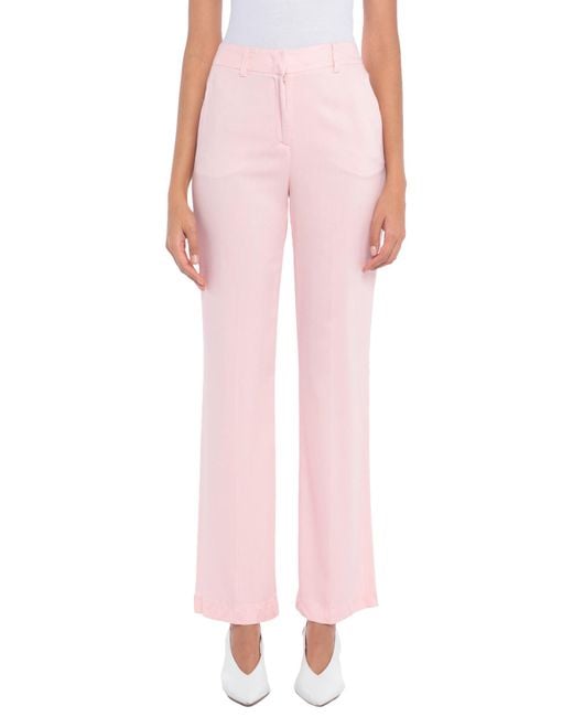 HEBE STUDIO Pink Pants Viscose