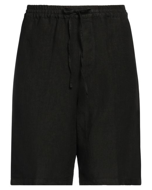120% Lino Black Shorts & Bermuda Shorts for men