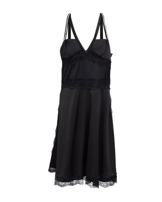 Gaelle Paris Black Midi Dress Polyester