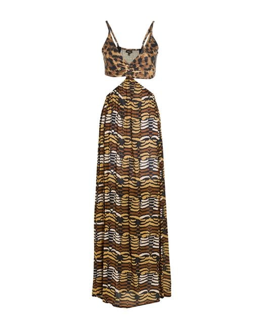 Miss Bikini Metallic Maxi Dress Polyester, Polyamide, Elastane