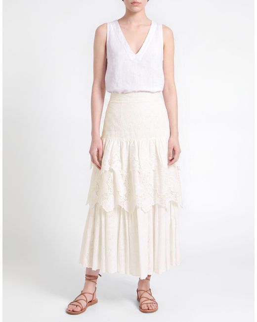MAX&Co. White Maxi Skirt