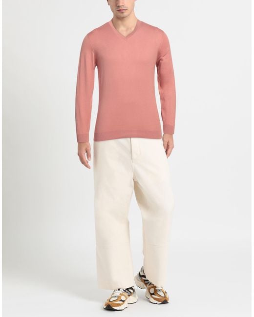 FILIPPO DE LAURENTIIS Pink Sweater for men