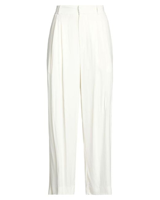 Malloni White Pants Viscose
