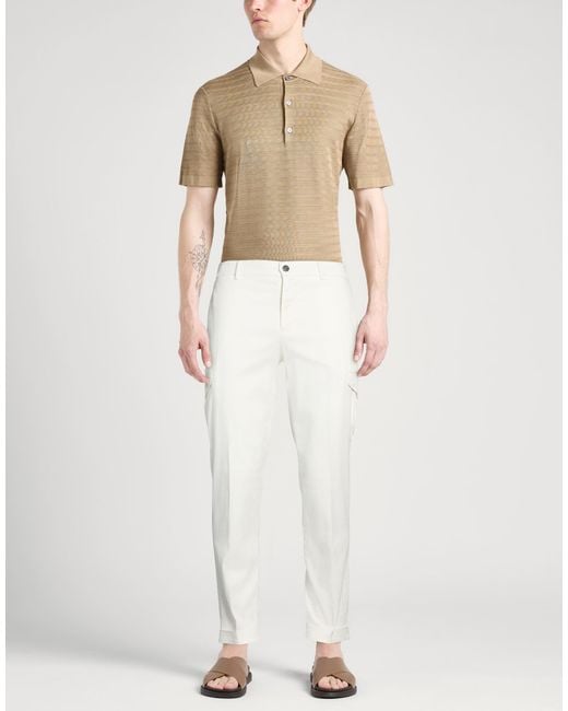 Berwich White Pants Lyocell, Cotton, Elastane for men