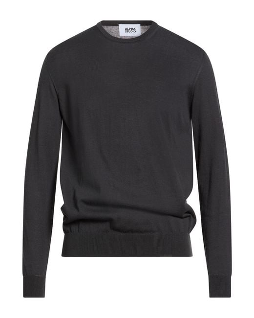 Pullover Alpha Studio pour homme en coloris Black