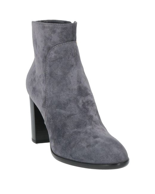 Sergio Rossi Gray Ankle Boots Leather