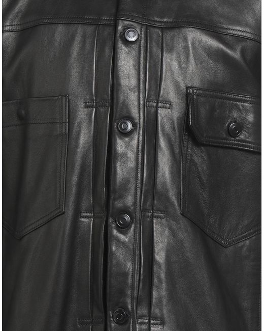 Giorgio Brato Black Jacket Leather for men