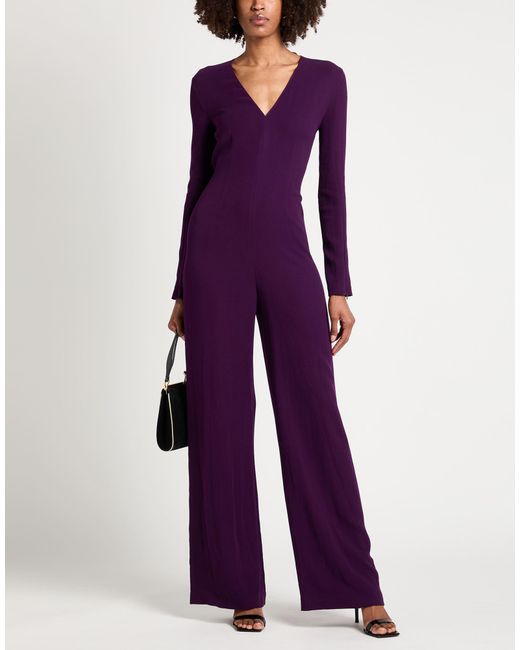 Jucca Purple Jumpsuit Viscose, Elastane