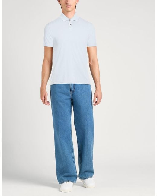 Polo Alpha Studio pour homme en coloris Blue