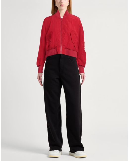 Dondup Red Jacket Polyamide, Polyester, Elastane