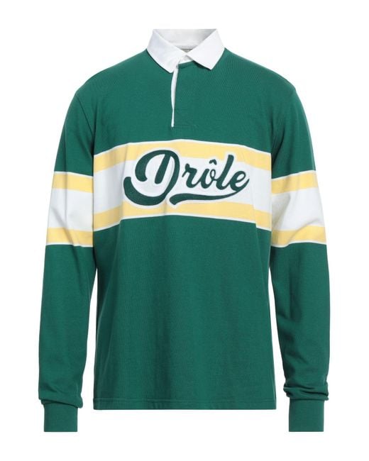 Drole de Monsieur Green Polo Shirt for men
