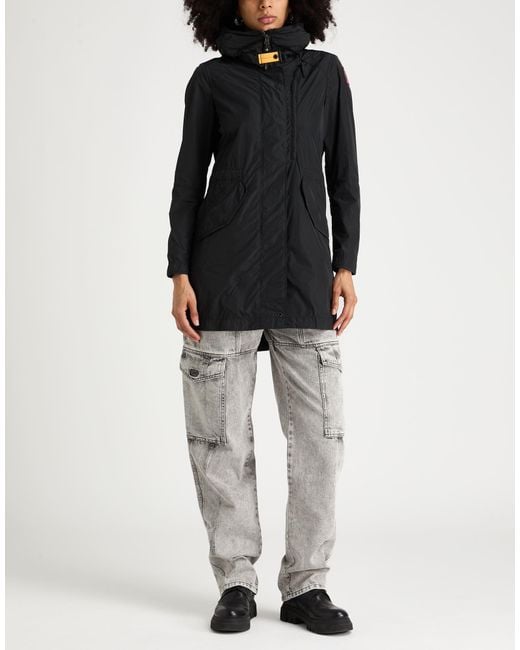 Parajumpers Black Overcoat & Trench Coat