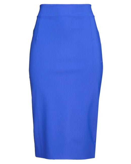 La Petite Robe Di Chiara Boni Blue Midi Skirt Polyamide, Elastane