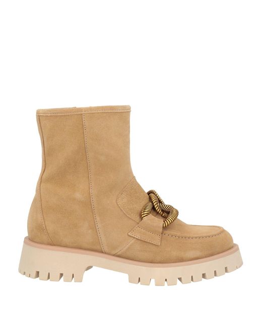 Bruno Premi Natural Sand Ankle Boots Leather