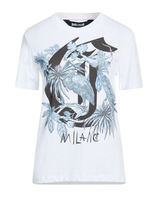 Just Cavalli Blue T-Shirt Cotton