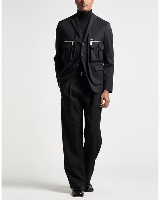 DSquared² Black Blazer Virgin Wool, Elastane for men