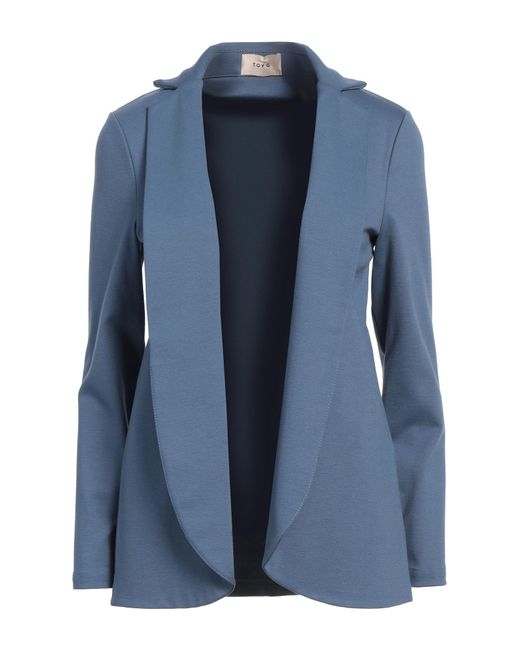 Toy G. Blue Slate Blazer Viscose, Nylon, Elastane