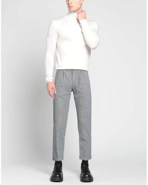 GTA IL PANTALONE Gray Pants Cotton, Linen for men