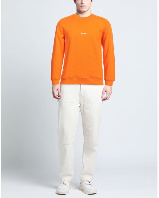 MSGM Orange Sweatshirt for men