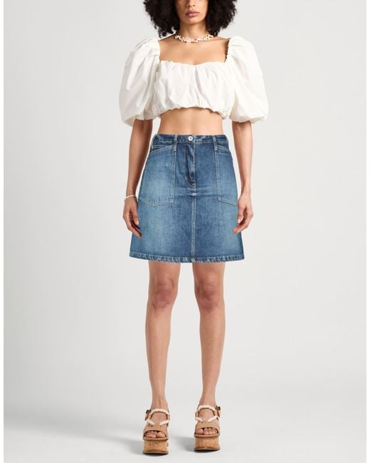 KENZO Blue Denim Skirt Cotton