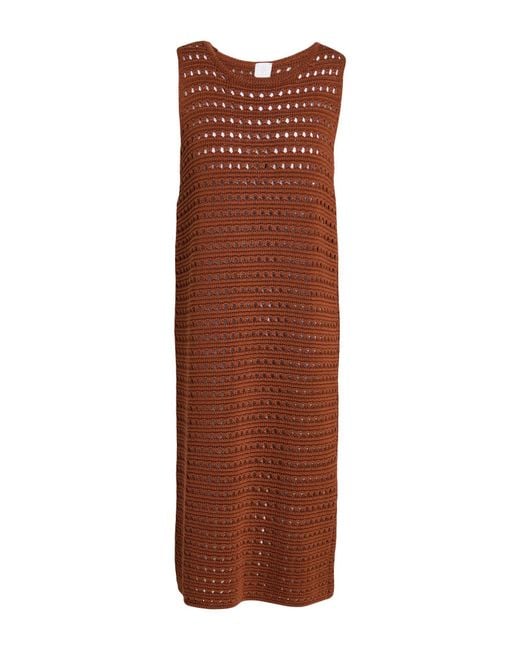 Eleventy Brown Midi Dress