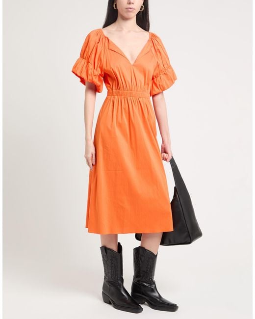 Patrizia Pepe Orange Midi Dress