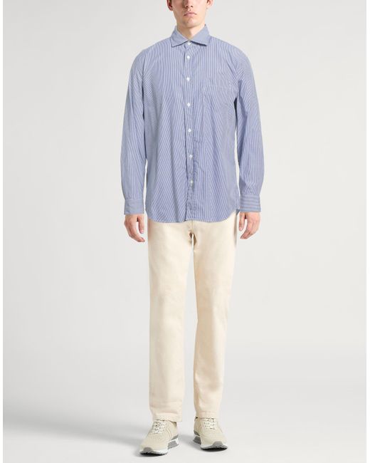 Hartford Blue Shirt Cotton for men