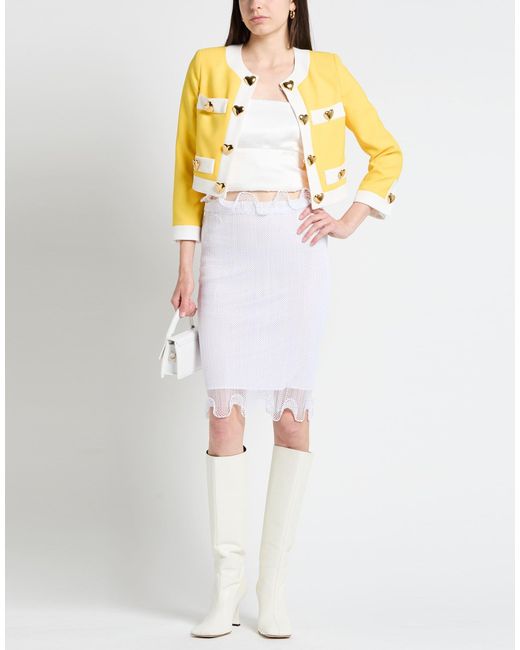 Moschino Yellow Blazer Polyester, Elastane