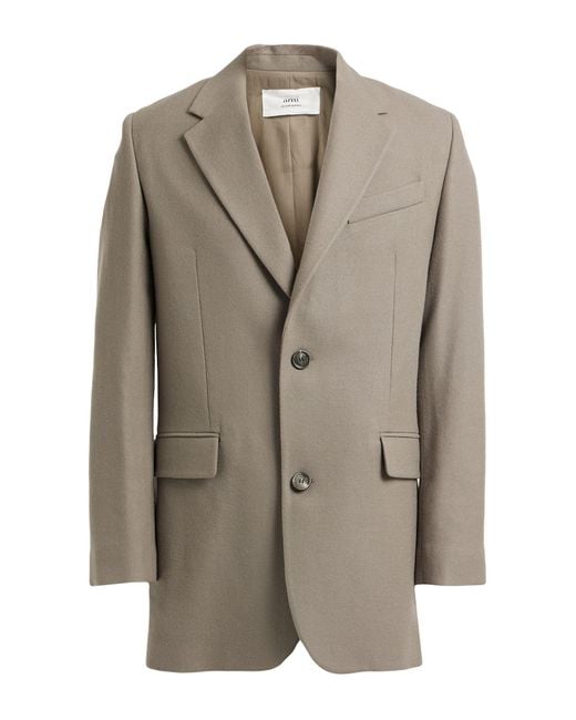 AMI Brown Blazer Virgin Wool for men
