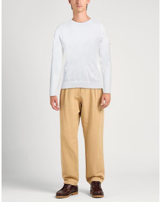 C P Company White The Metropolis Series Sweater Cotton, Polyester for men
