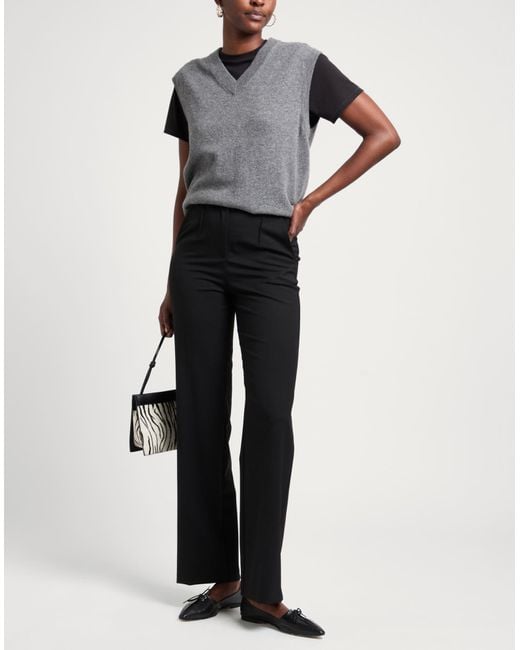 Patrizia Pepe Black Pants Polyester, Virgin Wool, Elastane