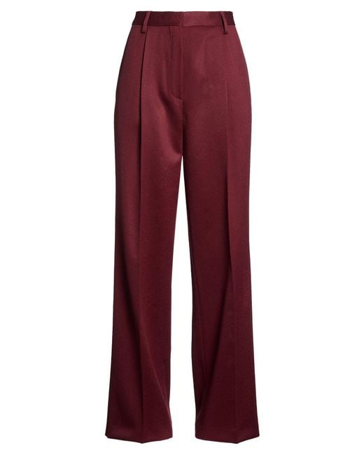 Dries Van Noten Red Pants Wool