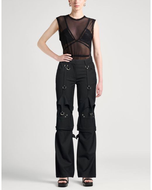 Off-White c/o Virgil Abloh Black Pants Polyester, Virgin Wool, Elastane