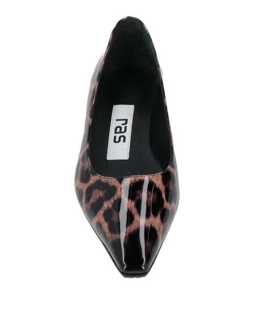Ras Black Ballet Flats Leather