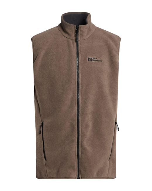 Jack Wolfskin Brown Vest Polyester for men