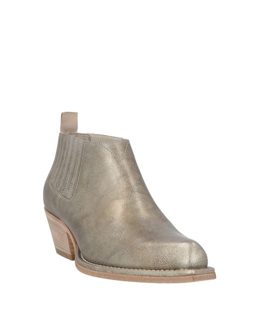 Vic Matié Gray Ankle Boots Leather