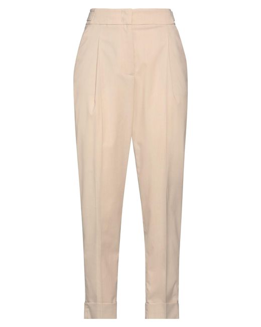 Peserico Natural Pants Polyester, Viscose, Elastane