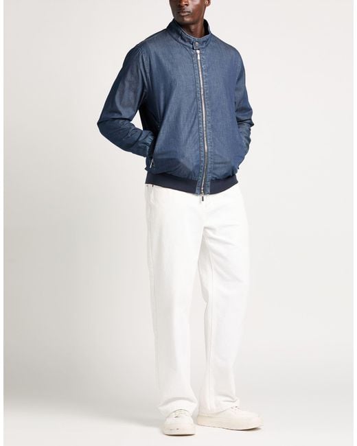 Moorer Blue Jacket Polyamide, Polyester for men