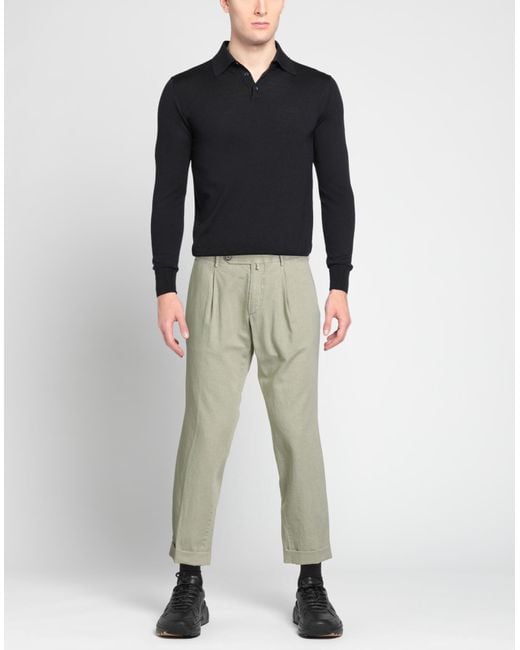 GTA IL PANTALONE Green Pants Cotton, Linen for men