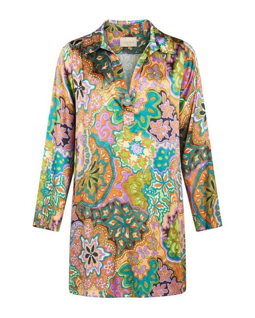 Momoní White Mini Dress Silk, Elastane