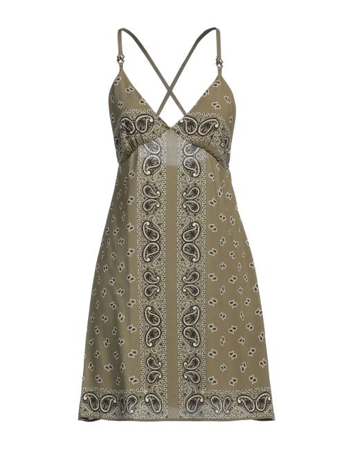 Palm Angels Green Mini Dress Viscose