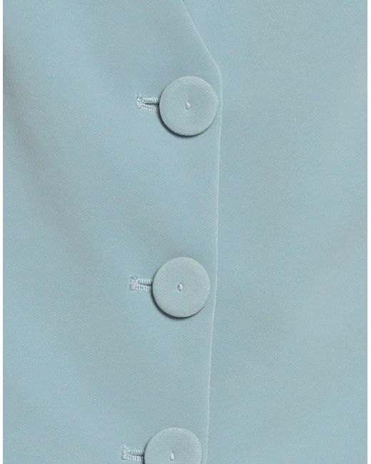 Siste's Blue Tailored Vest Polyester, Elastane