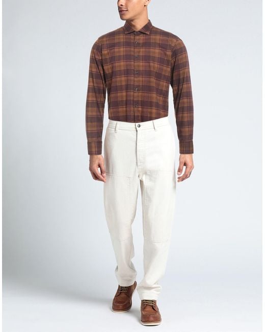 Camisa Tintoria Mattei 954 de hombre de color Brown