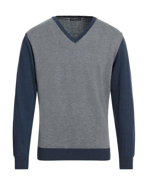 Avignon Blue Sweater Cotton for men