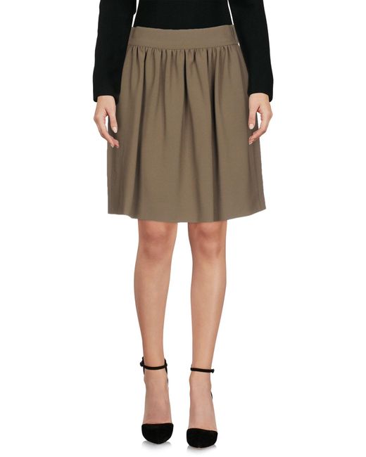 Boutique Moschino Natural Military Midi Skirt Triacetate, Polyester